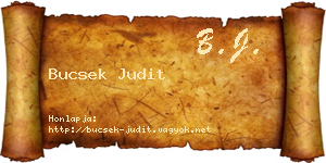 Bucsek Judit névjegykártya